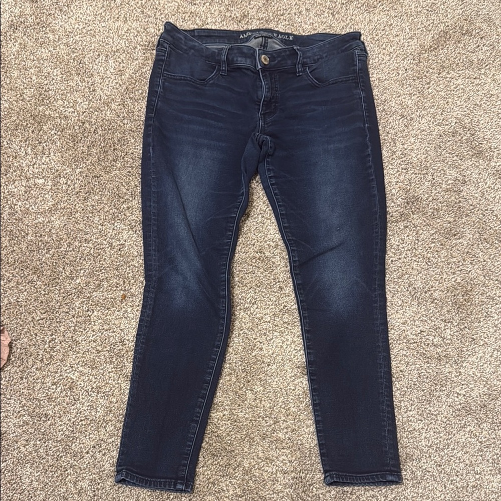 American Eagle Outfitters Women's Dark Blue Jeans